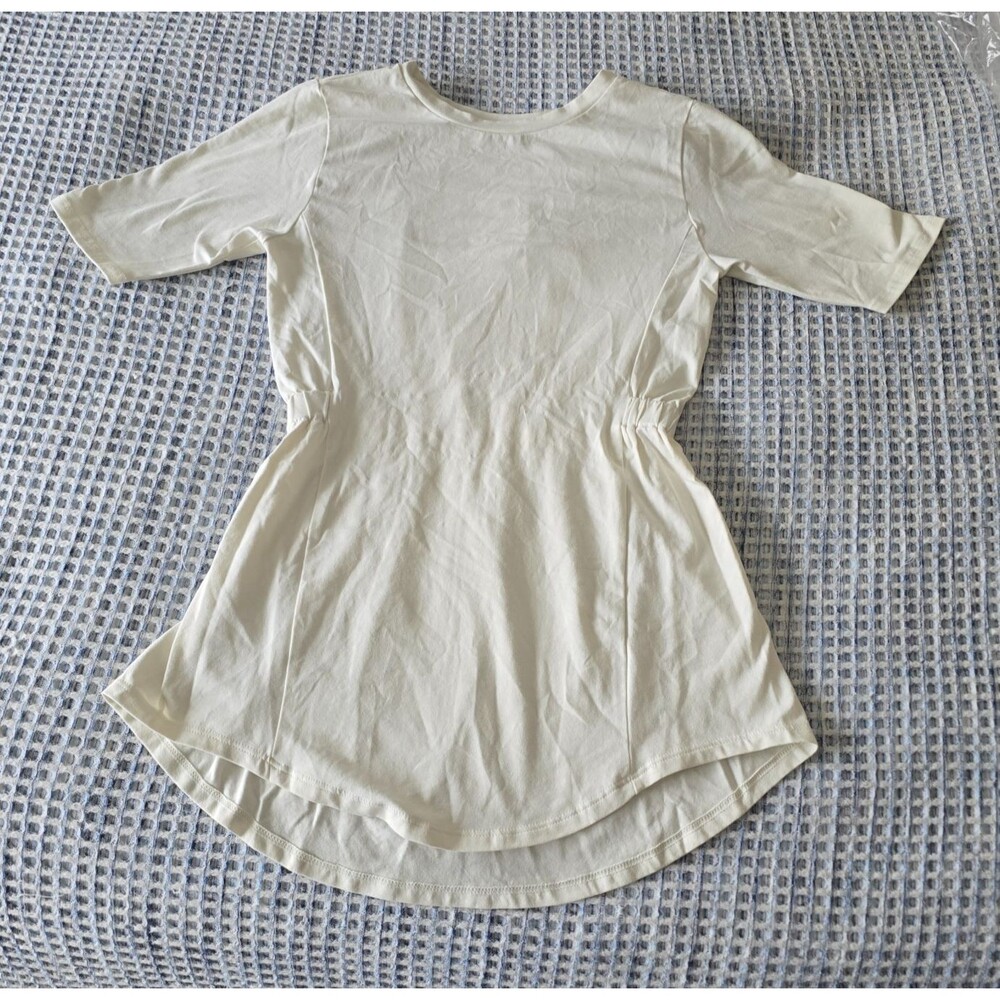 Universal Standard Cinched Waist T Shirt Top Women's 4XS Grey Short Sleeve